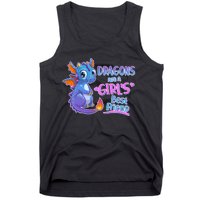 Dragons Are A Girl's Best Friend Cute Baby Dragon Tank Top