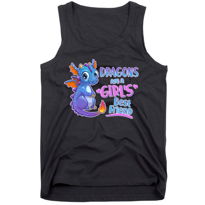 Dragons Are A Girl's Best Friend Cute Baby Dragon Tank Top