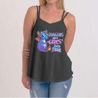 Dragons Are A Girl's Best Friend Cute Baby Dragon Women's Strappy Tank