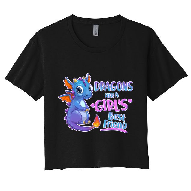 Dragons Are A Girl's Best Friend Cute Baby Dragon Crop Top