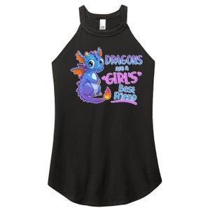 Dragons Are A Girl's Best Friend Cute Baby Dragon Women's Perfect Tri Rocker Tank