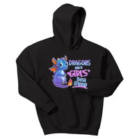 Dragons Are A Girl's Best Friend Cute Baby Dragon Kids Hoodie