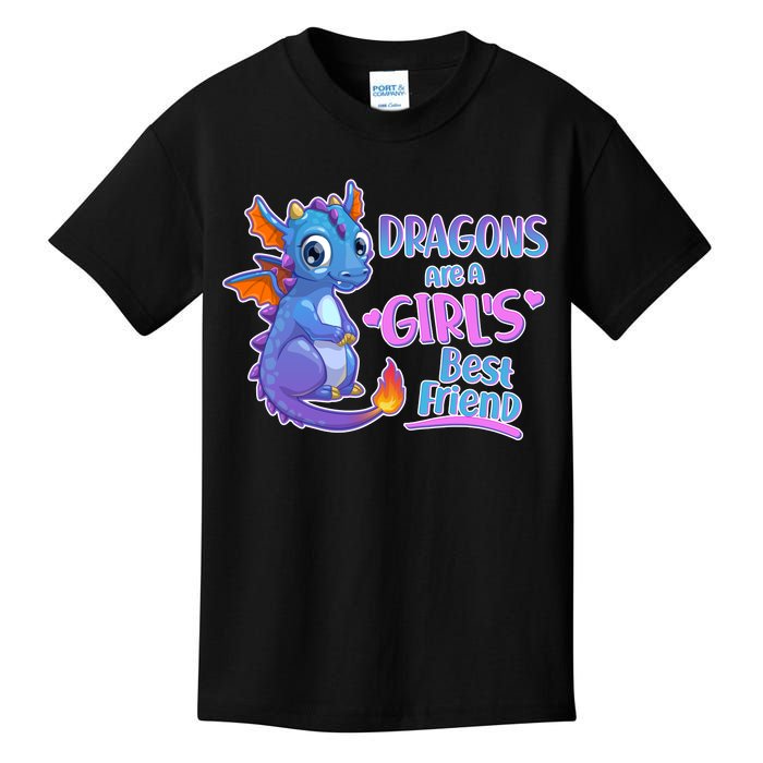 Dragons Are A Girl's Best Friend Cute Baby Dragon Kids T-Shirt