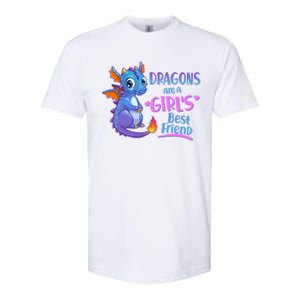 Dragons Are A Girl's Best Friend Cute Baby Dragon Softstyle CVC T-Shirt