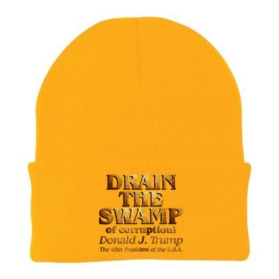 Drain The Swamp of Corruption! Donald Trump 45th President Knit Cap Winter Beanie