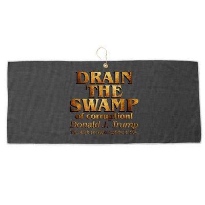 Drain The Swamp of Corruption! Donald Trump 45th President Large Microfiber Waffle Golf Towel