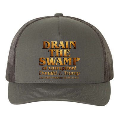 Drain The Swamp of Corruption! Donald Trump 45th President Yupoong Adult 5-Panel Trucker Hat