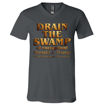 Drain The Swamp of Corruption! Donald Trump 45th President V-Neck T-Shirt