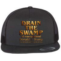 Drain The Swamp of Corruption! Donald Trump 45th President Flat Bill Trucker Hat