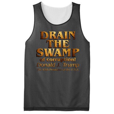 Drain The Swamp of Corruption! Donald Trump 45th President Mesh Reversible Basketball Jersey Tank