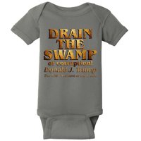 Drain The Swamp of Corruption! Donald Trump 45th President Baby Bodysuit