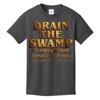 Drain The Swamp of Corruption! Donald Trump 45th President Kids T-Shirt