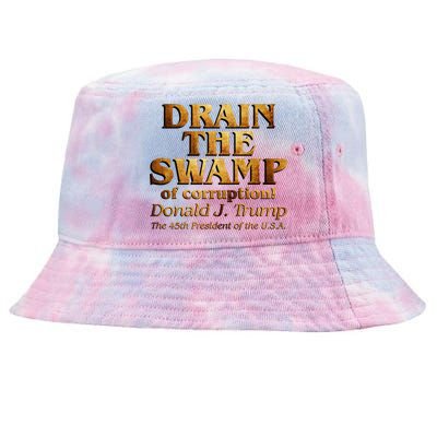 Drain The Swamp of Corruption! Donald Trump 45th President Tie-Dyed Bucket Hat