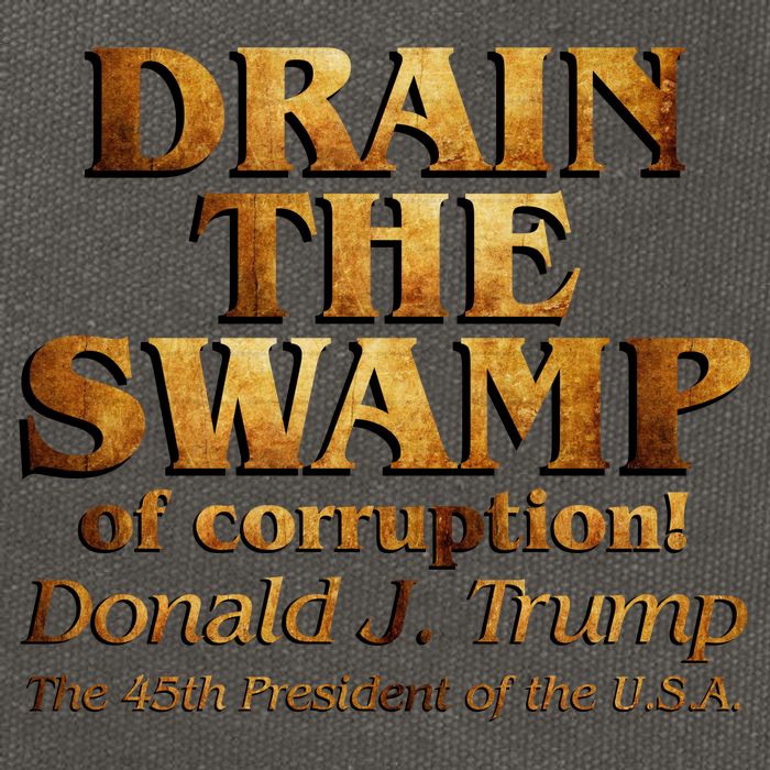 Drain The Swamp of Corruption! Donald Trump 45th President Cotton Canvas Backpack