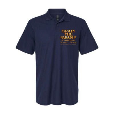 Drain The Swamp of Corruption! Donald Trump 45th President Softstyle Adult Sport Polo