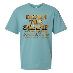 Drain The Swamp of Corruption! Donald Trump 45th President Sueded Cloud Jersey T-Shirt