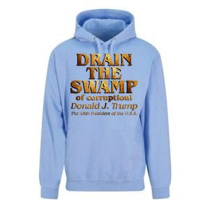 Drain The Swamp of Corruption! Donald Trump 45th President Unisex Surf Hoodie