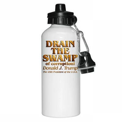 Drain The Swamp of Corruption! Donald Trump 45th President Aluminum Water Bottle