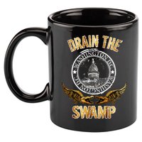 Drain The Swamp Washington DC Alligator Logo Trump 11oz C Handle Ceramic Mug