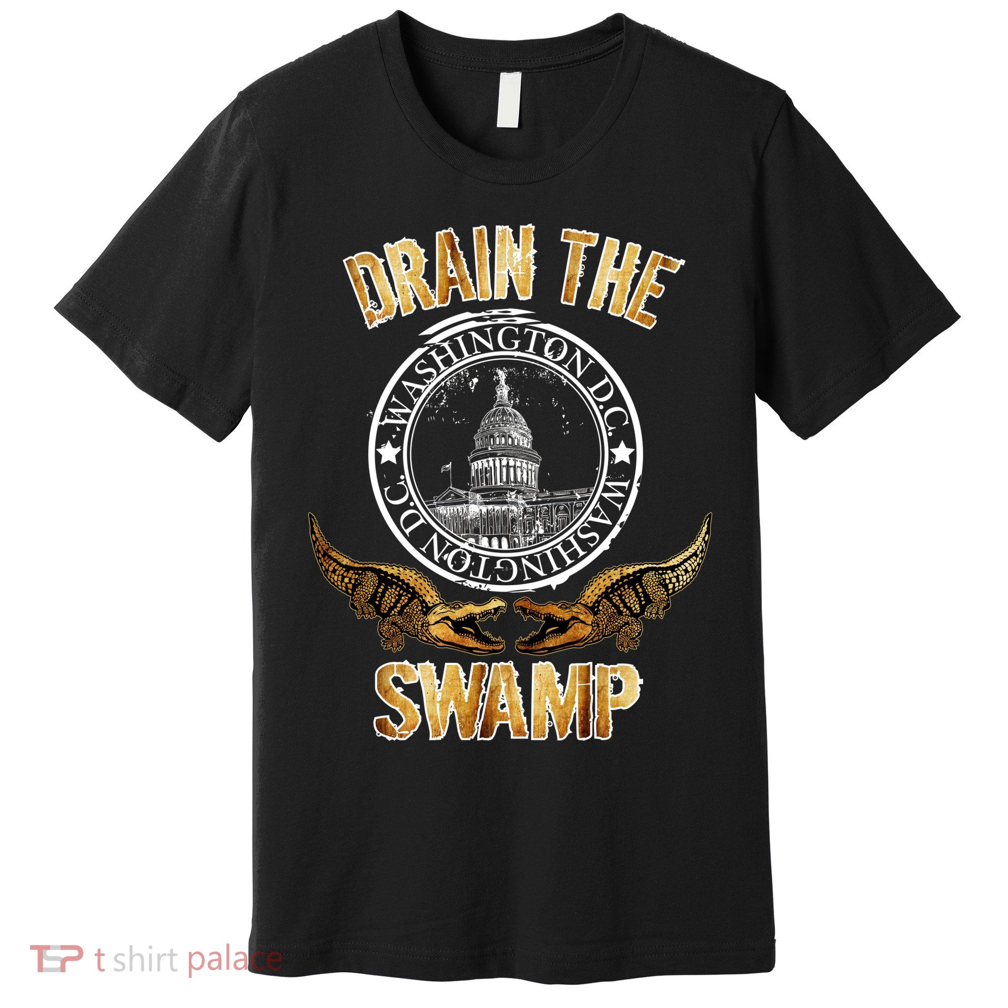 Drain The Swamp Washington DC Alligator Logo Trump Premium T-Shirt