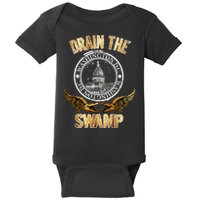 Drain The Swamp Washington DC Alligator Logo Trump Baby Bodysuit