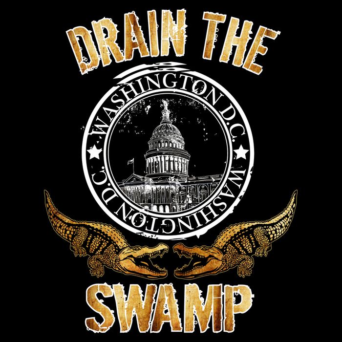 Drain The Swamp Washington DC Alligator Logo Trump Baby Bodysuit