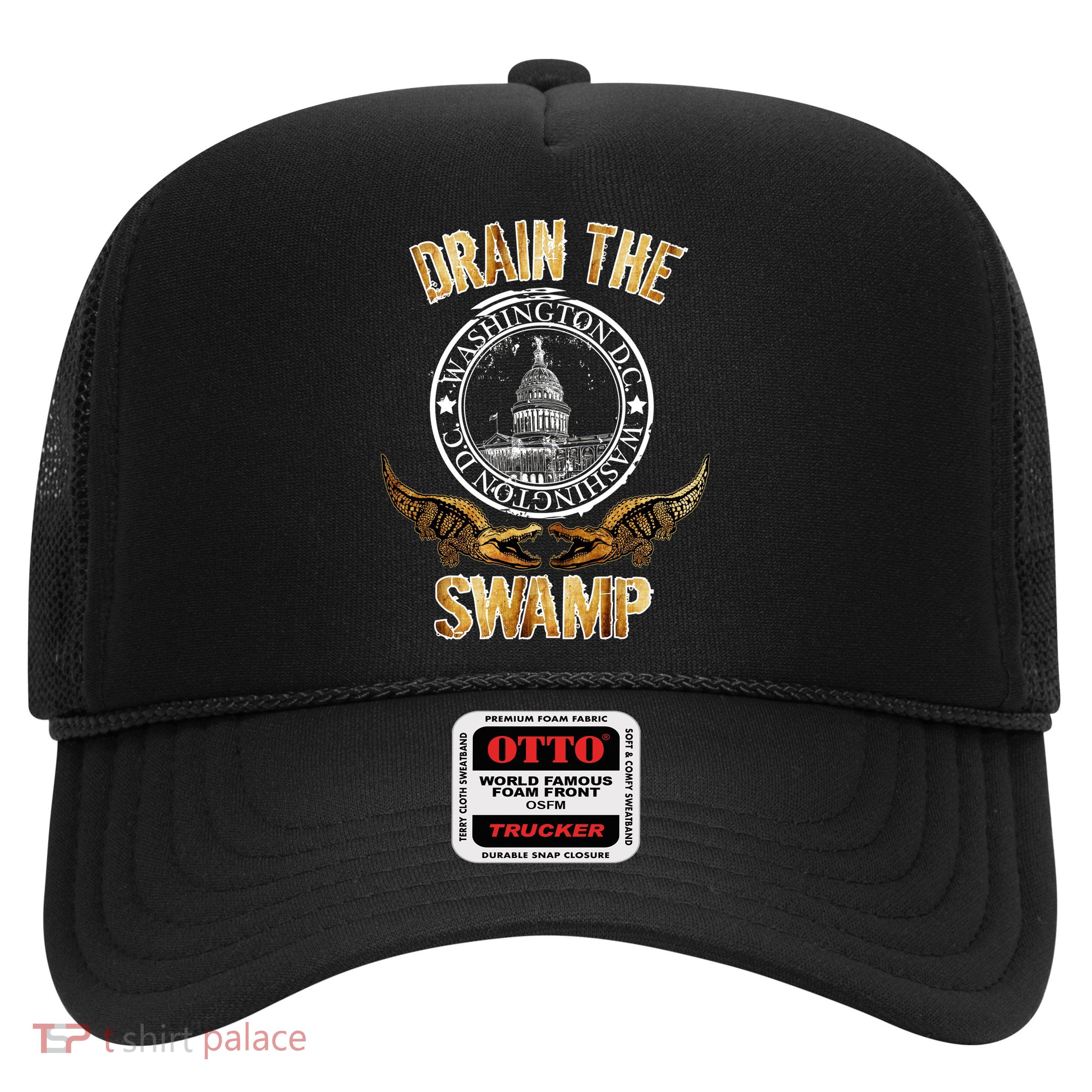 Drain The Swamp Washington DC Alligator Logo Trump Trucker Hat