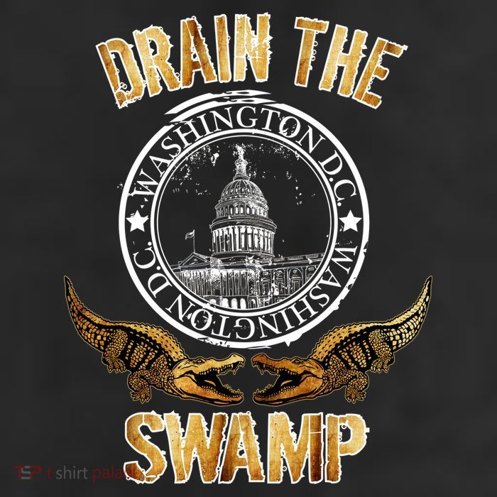 Drain The Swamp Washington DC Alligator Logo Trump Trucker Hat