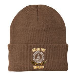 Drain The Swamp Washington DC Alligator Logo Trump Knit Cap Winter Beanie