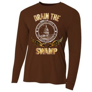 Drain The Swamp Washington DC Alligator Logo Trump Cooling Performance Long Sleeve Crew