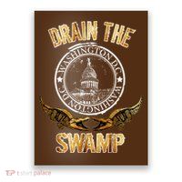 Drain The Swamp Washington DC Alligator Logo Trump Poster