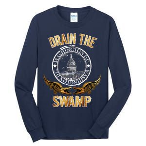 Drain The Swamp Washington DC Alligator Logo Trump Tall Long Sleeve T-Shirt