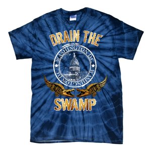 Drain The Swamp Washington DC Alligator Logo Trump Tie-Dye T-Shirt