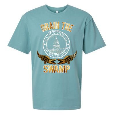 Drain The Swamp Washington DC Alligator Logo Trump Sueded Cloud Jersey T-Shirt