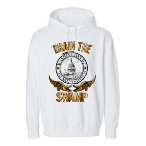 Drain The Swamp Washington DC Alligator Logo Trump Garment-Dyed Fleece Hoodie