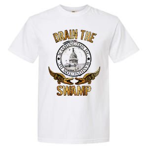 Drain The Swamp Washington DC Alligator Logo Trump Garment-Dyed Heavyweight T-Shirt