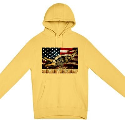 Drain The Swamp Washington DC Donald Trump President Premium Pullover Hoodie