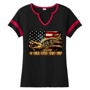 Drain The Swamp Washington DC Donald Trump President Ladies Halftime Notch Neck Tee