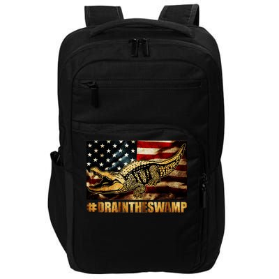 Drain The Swamp Washington DC Donald Trump President Impact Tech Backpack