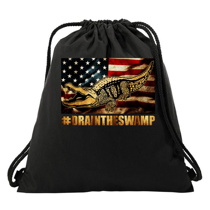 Drain The Swamp Washington DC Donald Trump President Drawstring Bag