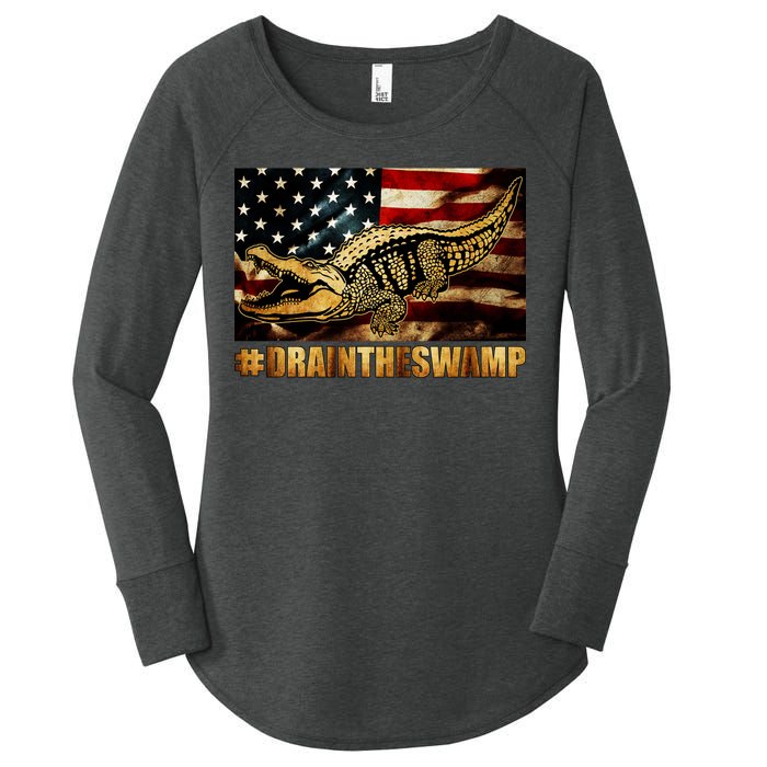 Drain The Swamp Washington DC Donald Trump President Women's Perfect Tri Tunic Long Sleeve Shirt