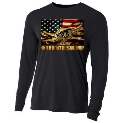 Drain The Swamp Washington DC Donald Trump President Cooling Performance Long Sleeve Crew