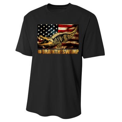 Drain The Swamp Washington DC Donald Trump President Performance Sprint T-Shirt