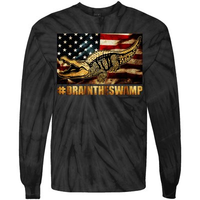 Drain The Swamp Washington DC Donald Trump President Tie-Dye Long Sleeve Shirt