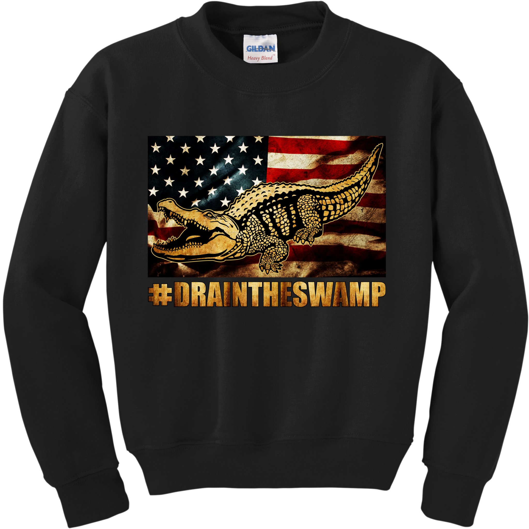 Drain The Swamp Washington DC Donald Trump President Kids Sweatshirt