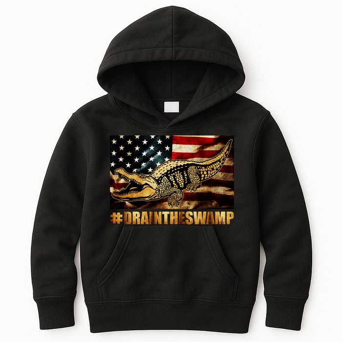 Drain The Swamp Washington DC Donald Trump President Kids Hoodie