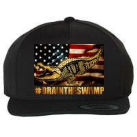 Drain The Swamp Washington DC Donald Trump President Wool Snapback Cap