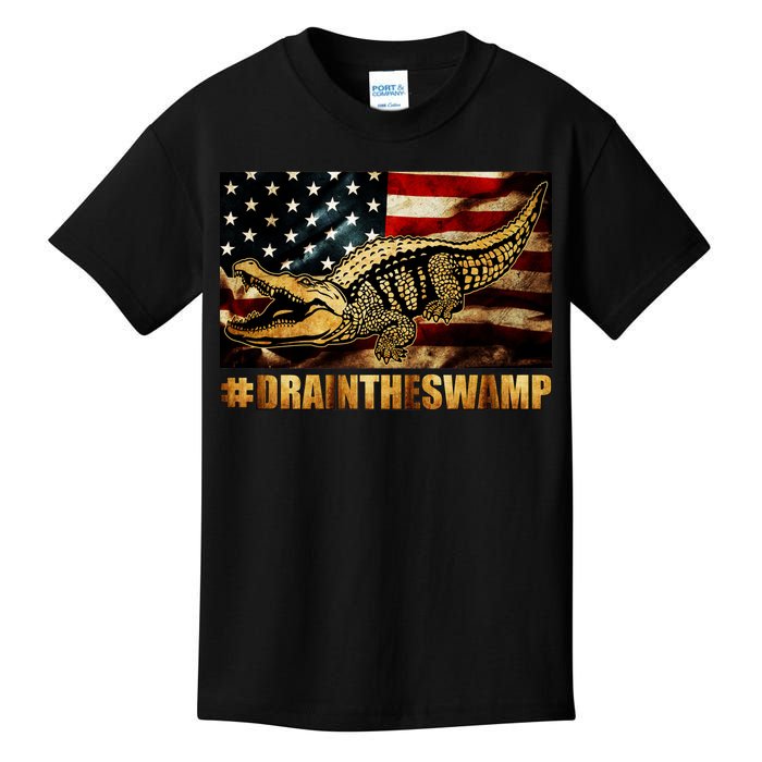 Drain The Swamp Washington DC Donald Trump President Kids T-Shirt