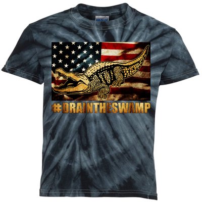 Drain The Swamp Washington DC Donald Trump President Kids Tie-Dye T-Shirt