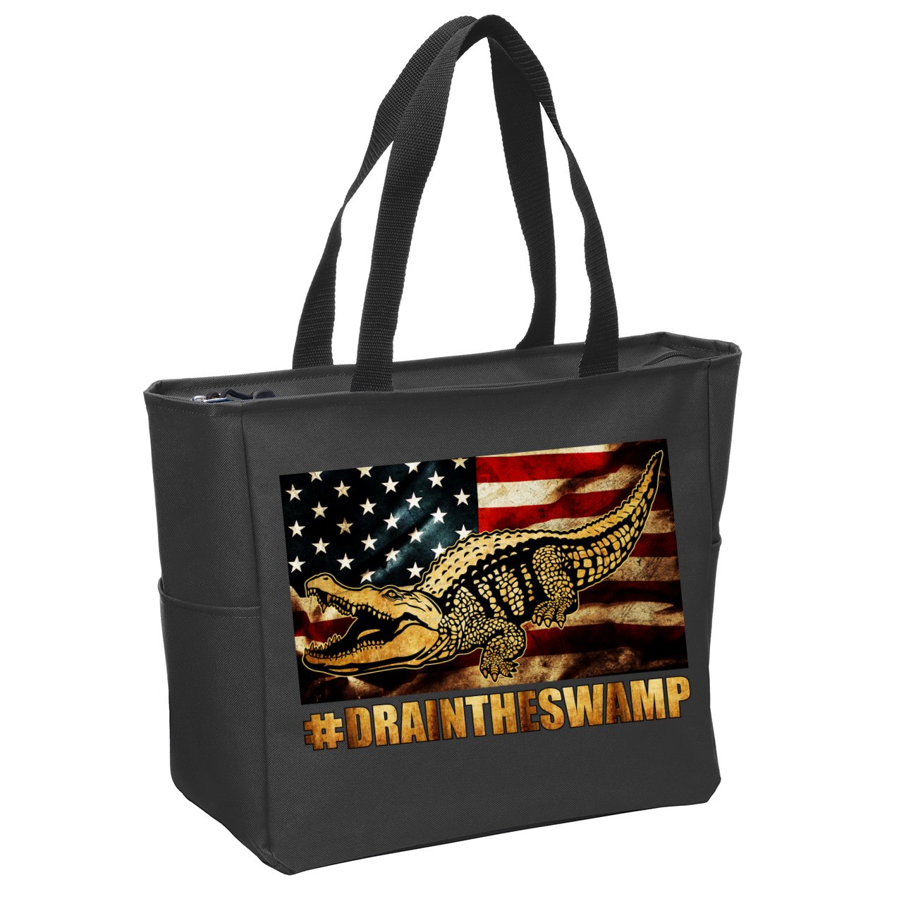 Drain The Swamp Washington DC Donald Trump President Zip Tote Bag